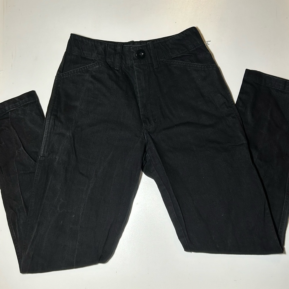 Gravel and Gold Black High Waisted 100% Cotton Skinny Jeans Sz 0 F
